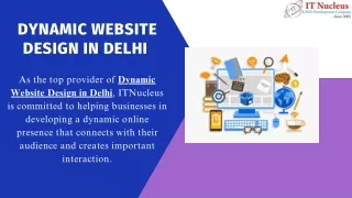 Dynamic website design in Delhi | ITNucleus