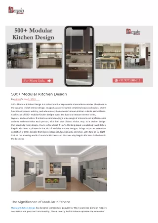 500  Modular Kitchen Design