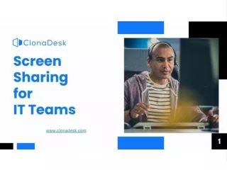 ClonaDesk: Screen sharing in IT, where collaboration knows no borders
