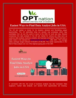 Entry level data analyst jobs in usa