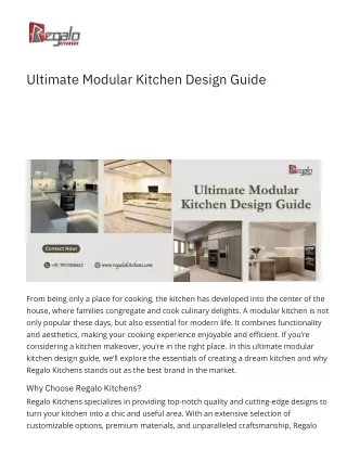 Ultimate Modular Kitchen Design Guide