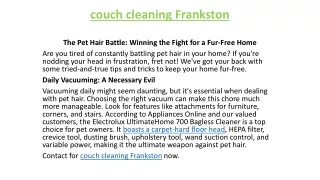 couch cleaning Frankston