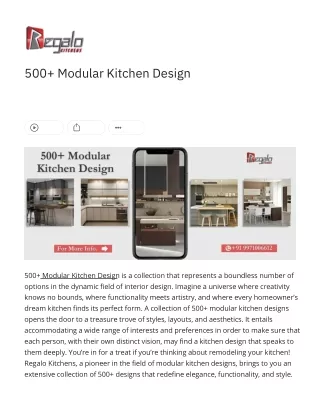 500  Modular Kitchen Design