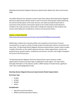 Benchtop Nuclear Magnetic Resonance Spectrometer Market