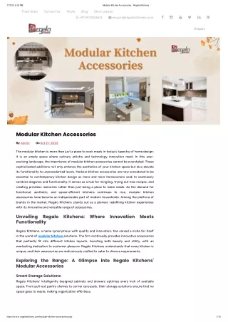 Modular Kitchen Accessories