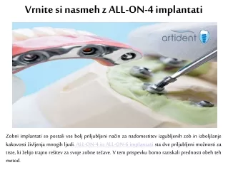 Vrnite si nasmeh z ALL-ON-4 implantati