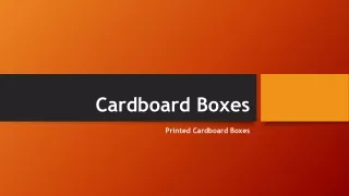 Cardboard Boxes