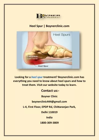 Heel Spur | Boynerclinic.com