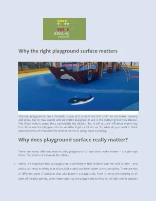 Playground Surface Solutions - Abacus Playgrounds