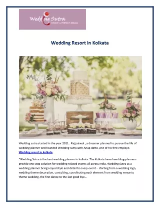 Wedding Resort in Kolkata