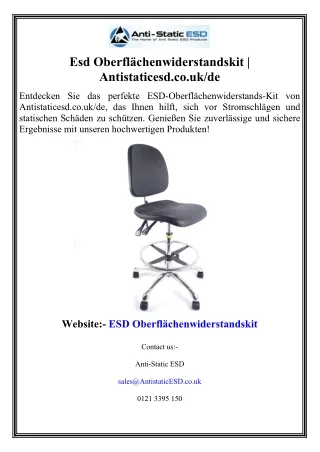 Esd Oberflächenwiderstandskit  Antistaticesd.co.uk de