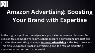 Amazon Advertising Boosting Your Brand with Expertise