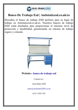 Banco De Trabajo Esd  Antistaticesd.co.uk es