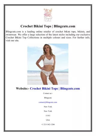 Crochet Bikini Tops  Blingcute.com