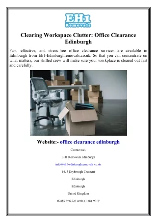 Clearing Workspace Clutter Office Clearance Edinburgh