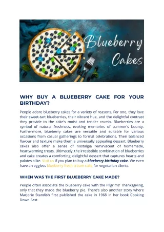 All You Need to Know Before Buying a Blueberry Birthday Cake