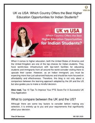 UK Vs USA: Which Country Offers The Best Higher Education Opportunities For Indi