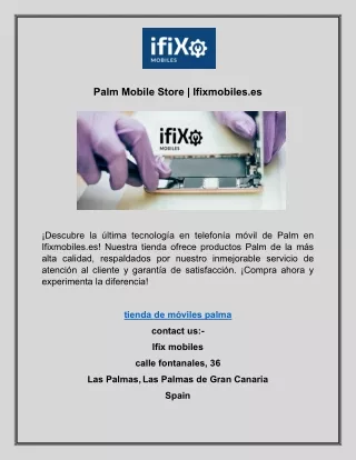 Palm Mobile Store | Ifixmobiles.es