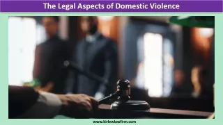 The Legal Aspects of Domestic Violence