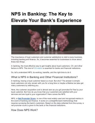NPS in Banking-The Key to Elevate Your Bank’s Experience