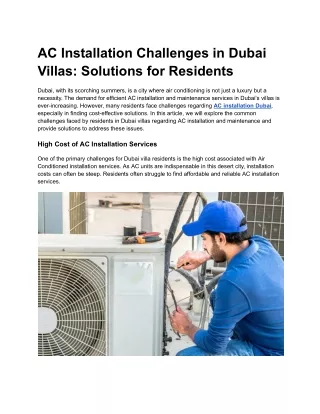 AC Installation Challenges in Dubai Villas_ Solutions for Residents