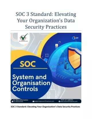 SOC 3 Standard: Elevating Your Organization’s Data Security Practices