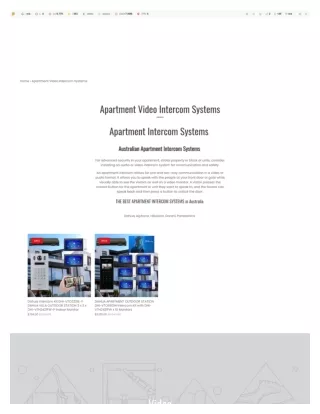 Buy Apartment Video Intercom Systems Online In Australia