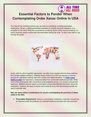 Buy xanax Online in USA