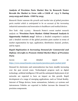 Revised_PR_for_Precision_Parts_Market