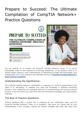 Prepare to Succeed_ The Ultimate Compilation of CompTIA Network  Practice Questions