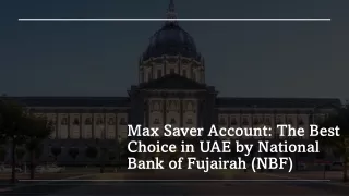 Max saver account