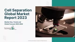 Cell Separation Market Trends, Size, Growth And Forecast To 2032