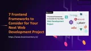 7 Frontend Frameworks to Consider for Your Next Web Development Project