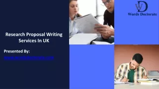 Research Proposal Writing Services In UK