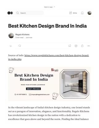 Best Kitchen Design Brand In India