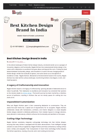 Best Kitchen Design Brand In India