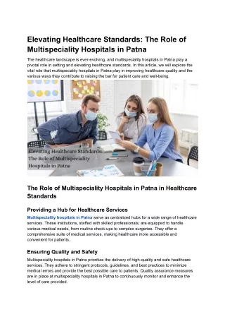 Elevating Healthcare Standards_ The Role of Multispeciality Hospitals in Patna