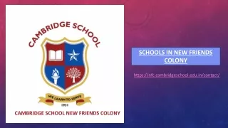 Schools in New Friends Colony