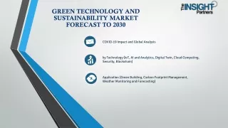 Green Technology and Sustainability Market Recent Development 2030