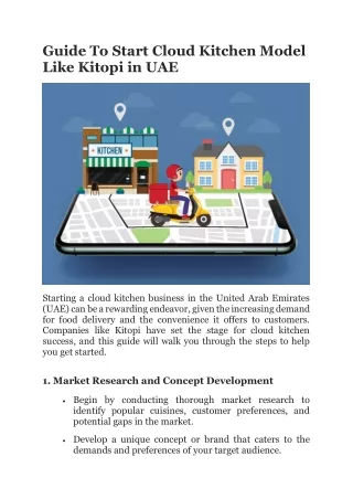 Guide To Start Cloud Kitchen Model Like Kitopi in UAE