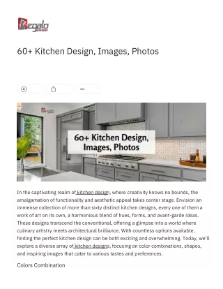 60  Kitchen Design, Images, Photos