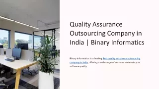 Quality Assurance Outsourcing Company in India