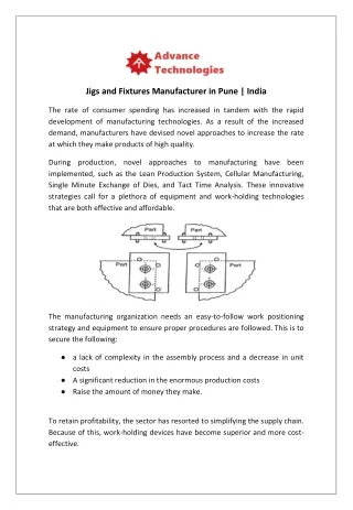 Jigs And Fixtures Manufacturer in Pune