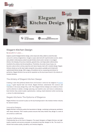 Elegant Kitchen Design