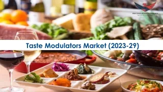 Taste Modulators Market Outlook, Growth Analysis 2023