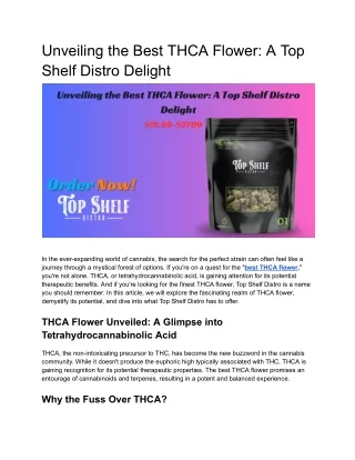 Unveiling the Best THCA Flower_ A Top Shelf Distro Delight (1)