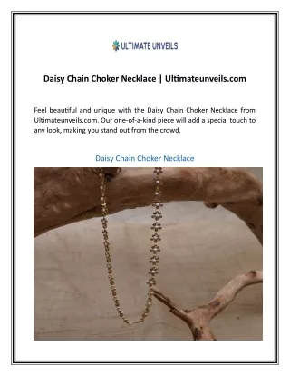 Daisy Chain Choker Necklace  Ultimateunveils