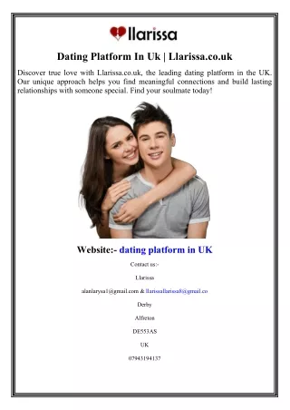 Dating Platform In Uk  Llarissa.co.uk