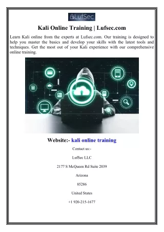 Kali Online Training Lufsec.com