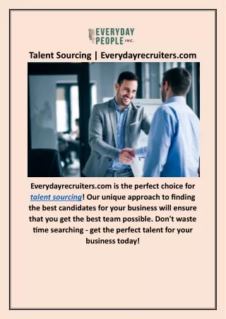 Talent Sourcing | Everydayrecruiters.com